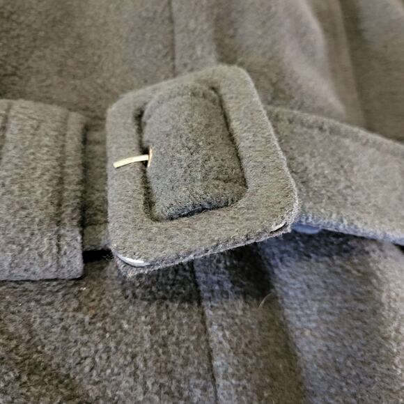 B.B. Dakota Wool Blend Mid Length Fleece Gray Pocket Epaulette (See belt wear) - Picture 4 of 16